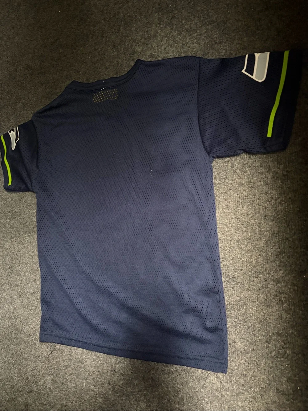 Vintage Seattle Seahawks Youth Navy Short Sleeve Jersey